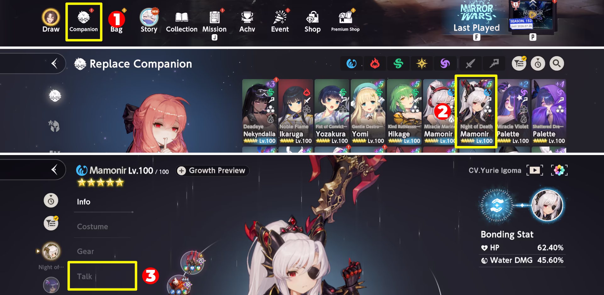 Access via Companion Tab