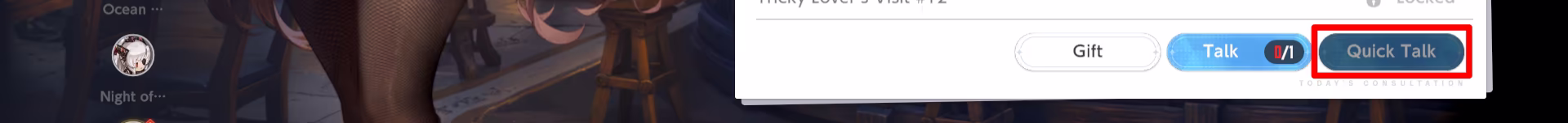 Quick Talk Button Location