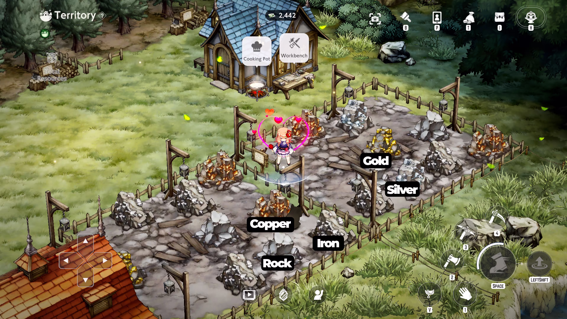 Different Ore Clusters Showcase